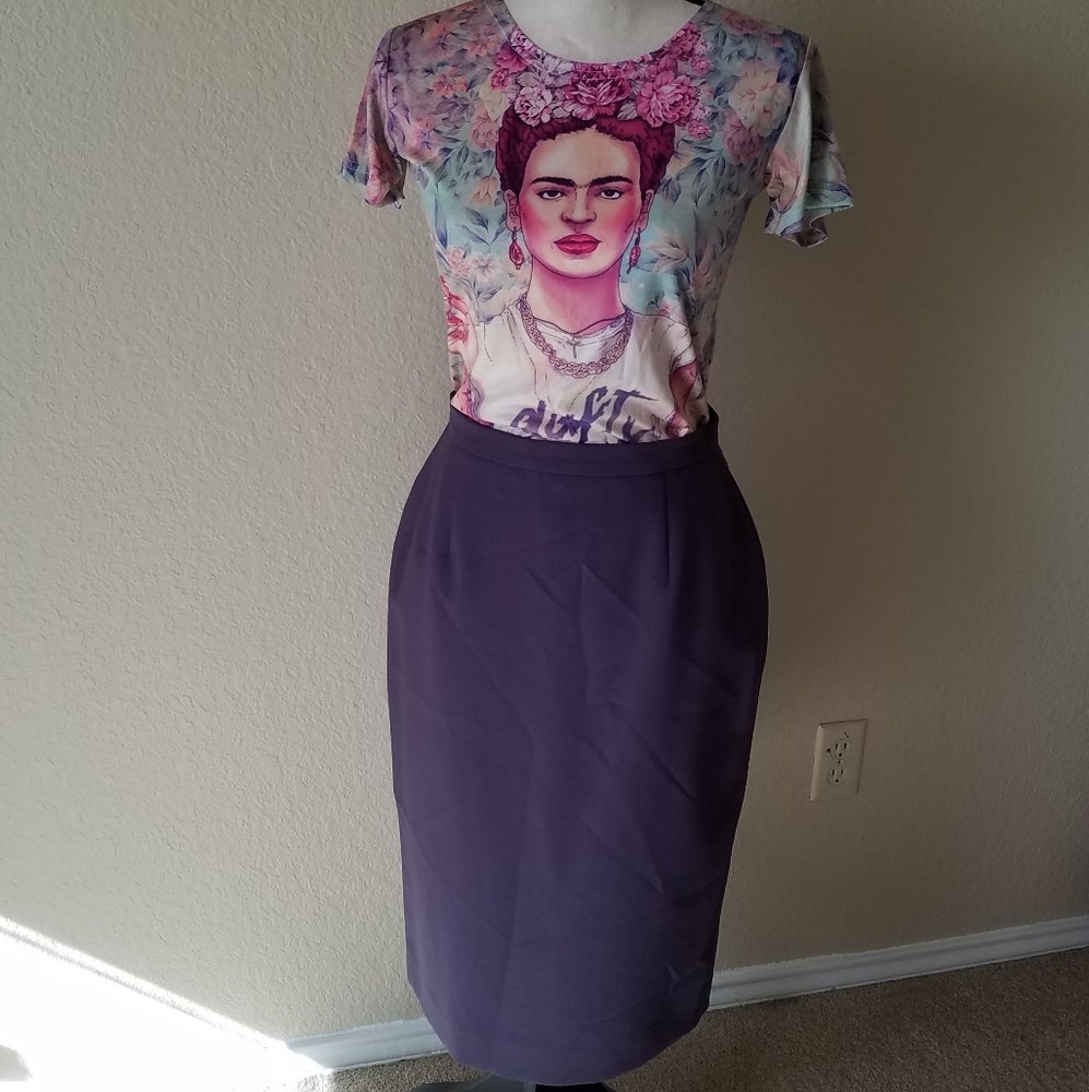 70's/80's Plum Pencil Skirt